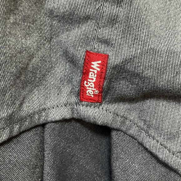 Wrangler Gray Chambray Short Sleeve Button Up Shirt Men’s XL - Picture 9 of 11